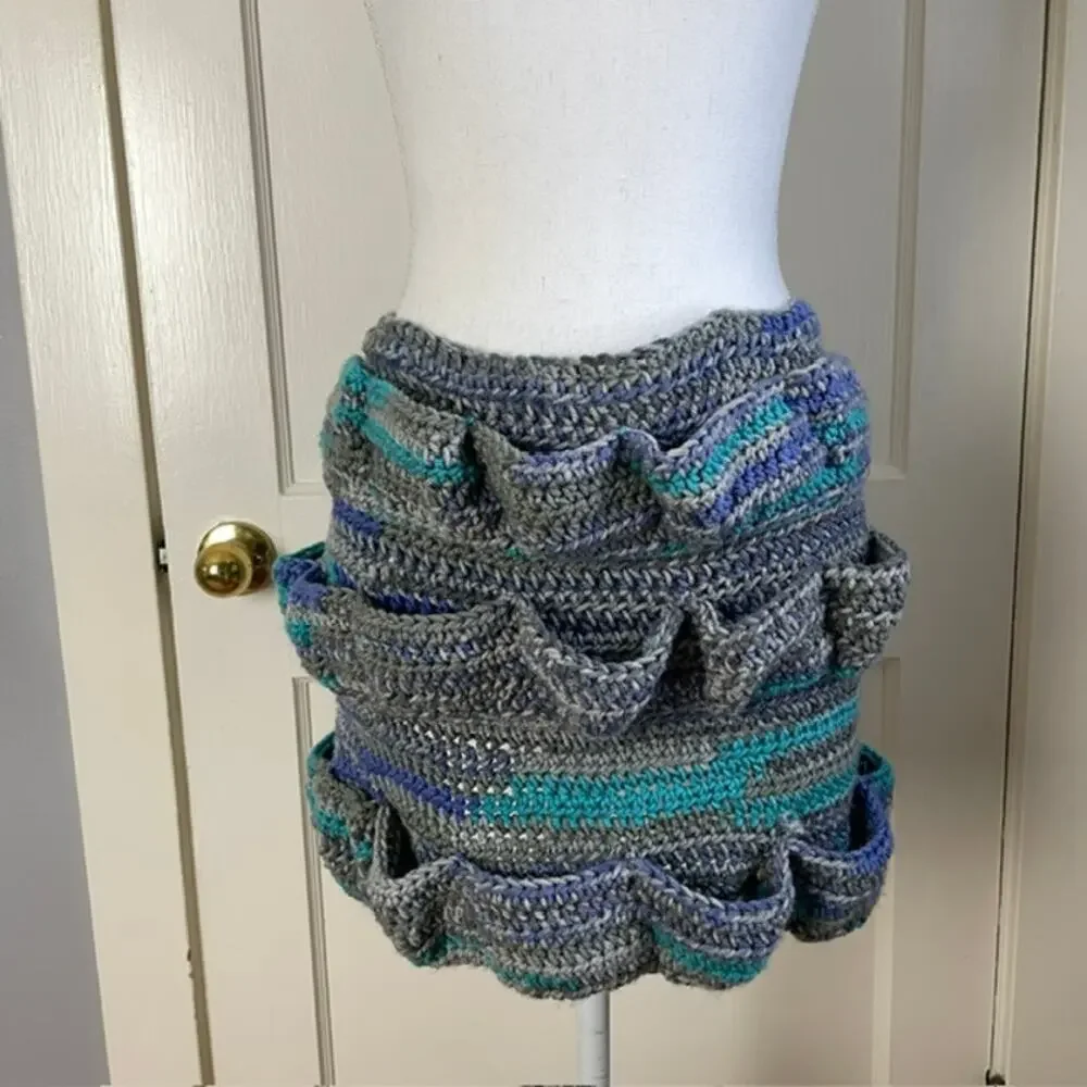 Handmade Crochet Egg Gathering Apron Farmhouse Chicken Coop Apron Cottagecore